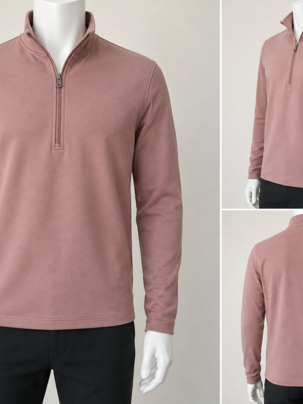 Lululemon Men's Smooth Spacer Quarter-Zip Pullover Ashen Rose M